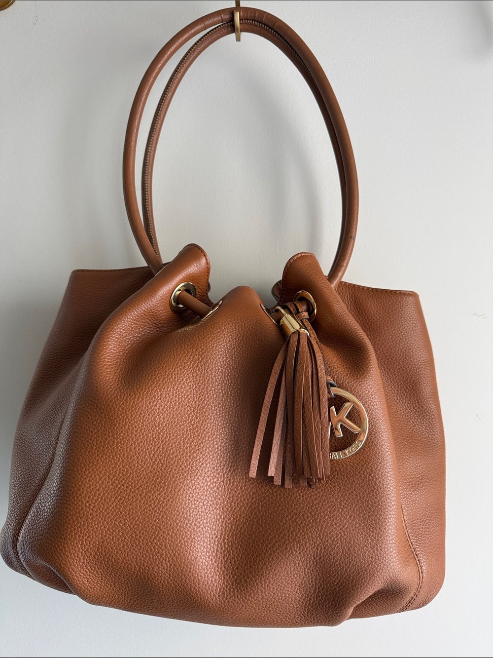 Michael Kors Camden Ring Handle Drawstring Shoulder Bag